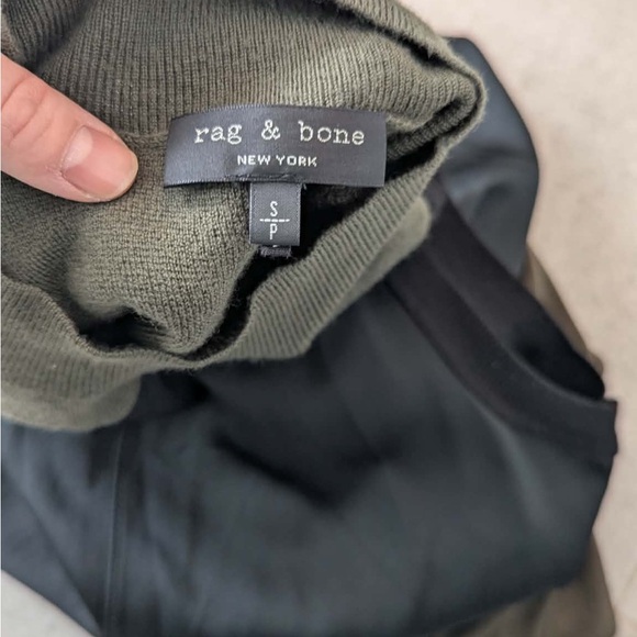 Rag & Bone Vivienne Colorblock Shift Dress Olive Black Sleeveless Size S - Picture 7 of 12